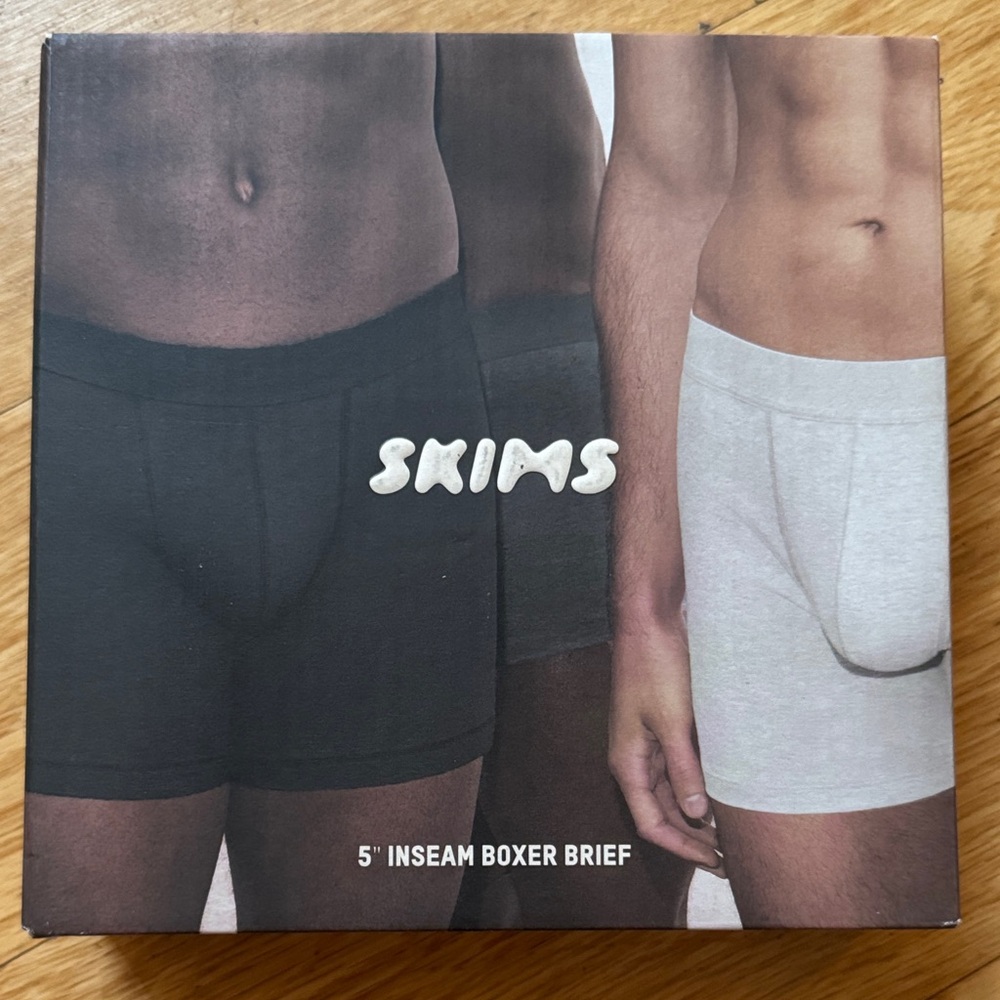 SKIMS Men's 5" Inseam Boxer Briefs - CHALK White 2XL